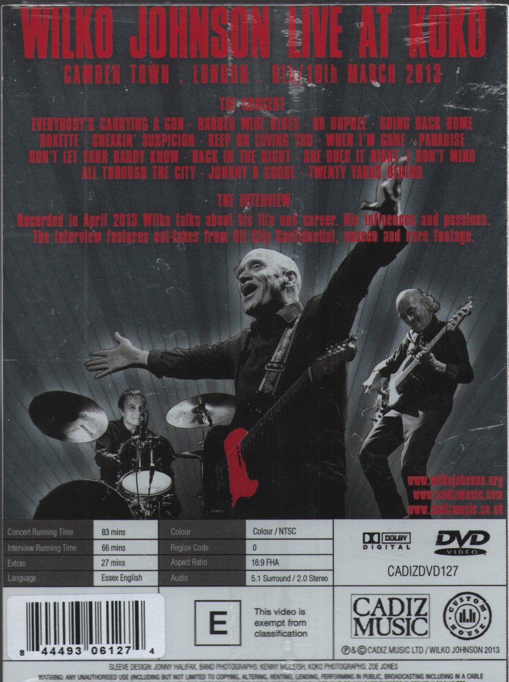 Wilko Johnson - Live At KOKO - Dvd