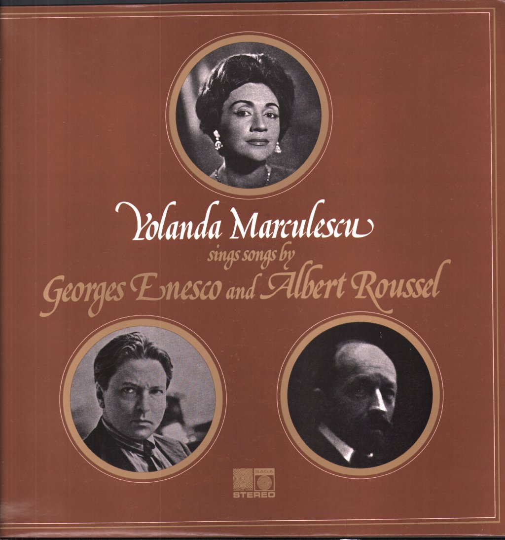 Yolanda Marculescu - Yolanda Marculescu Sings song by Georges Enesco & Albert Roussel - Lp