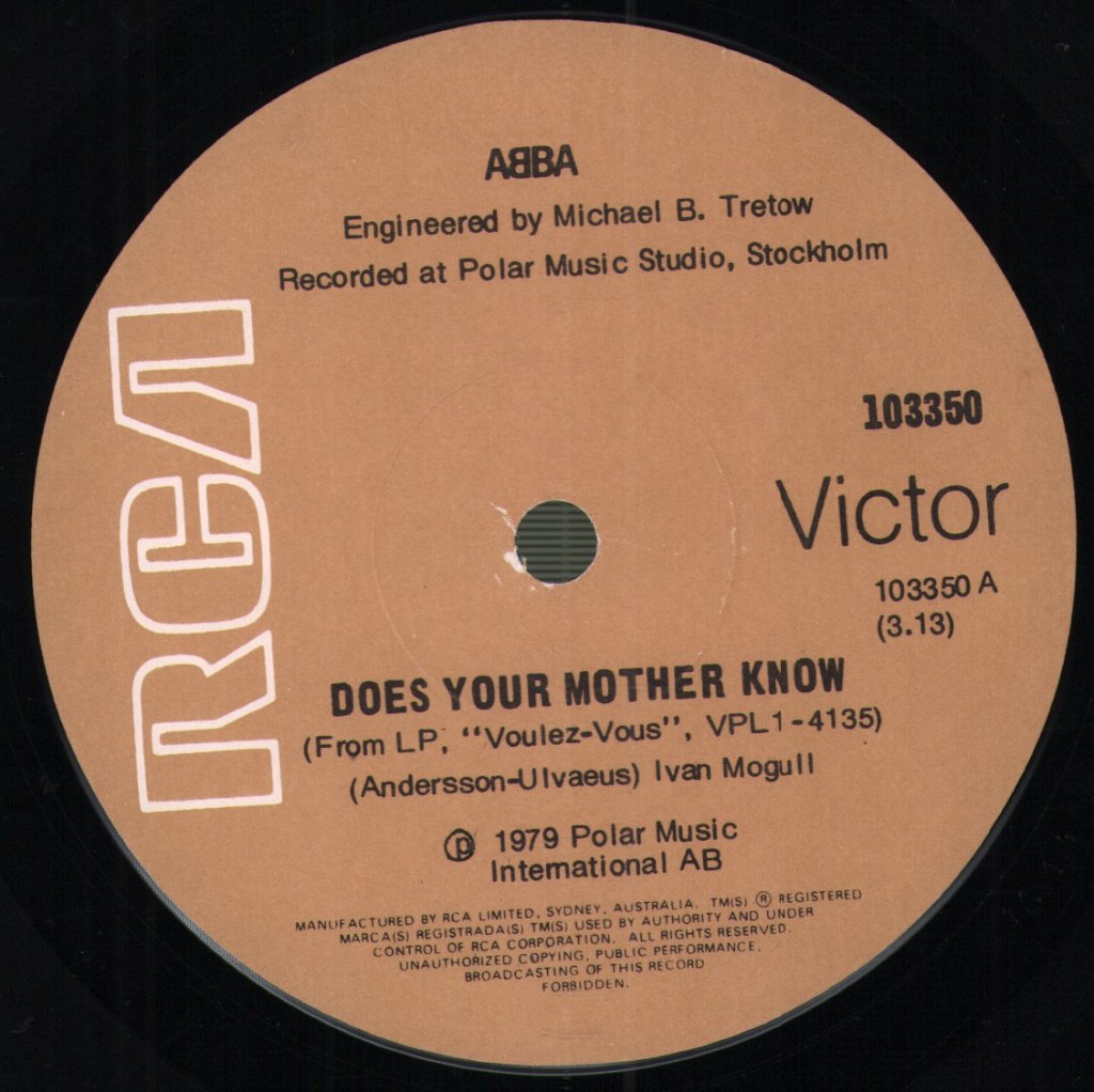 ABBA - Does Your Mother Know - 7 Inch