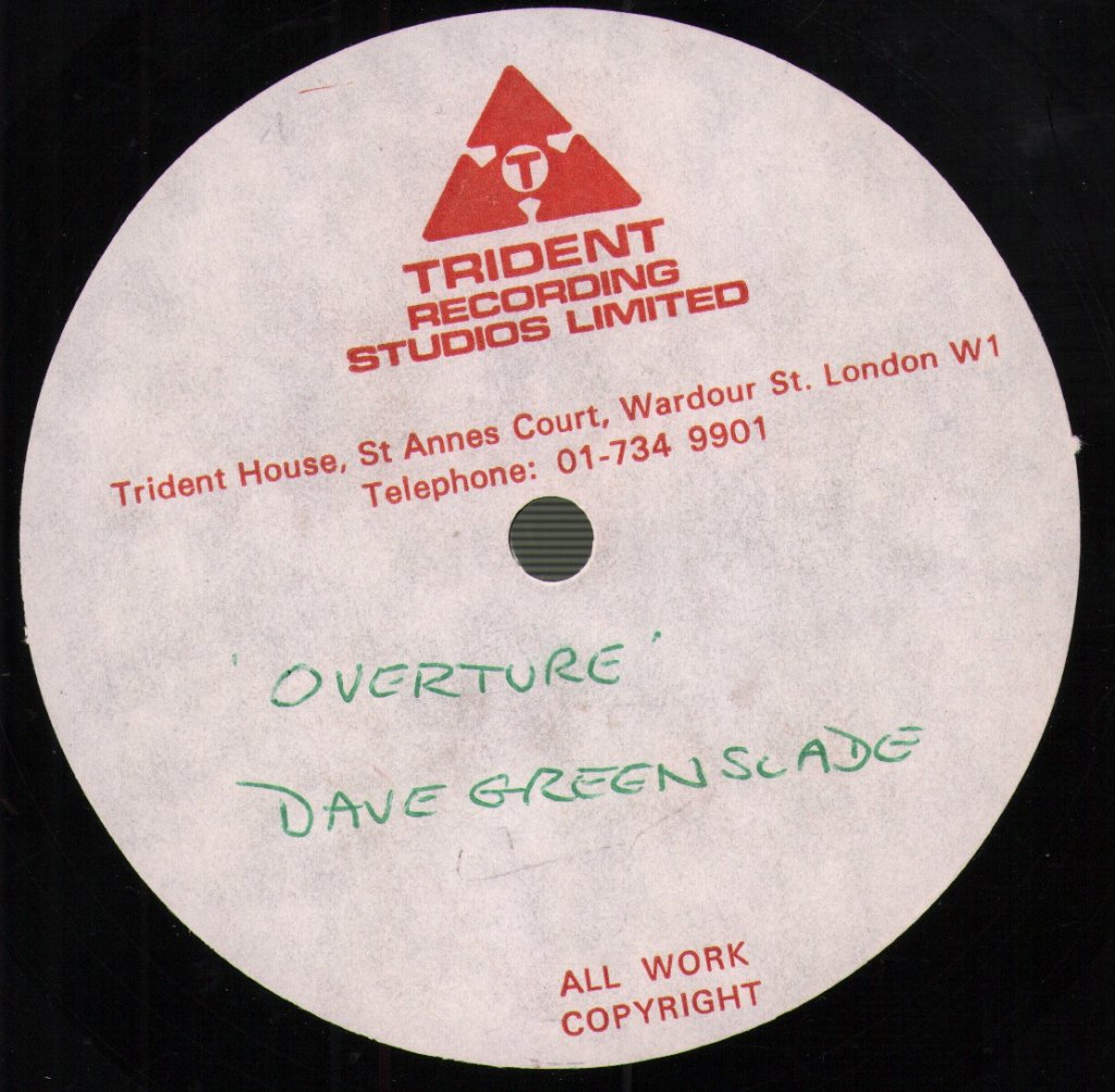 Dave Greenslade - Overture - 7 Inch