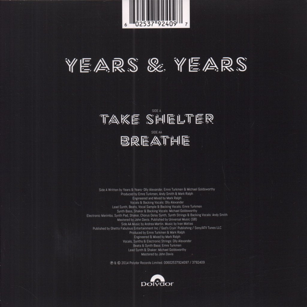 Years And Years (OLLY ALEXANDER) - Take Shelter - 7 Inch