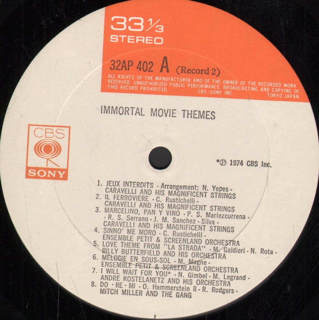 Various Artists - Immortal Movie Themes - Double Lp