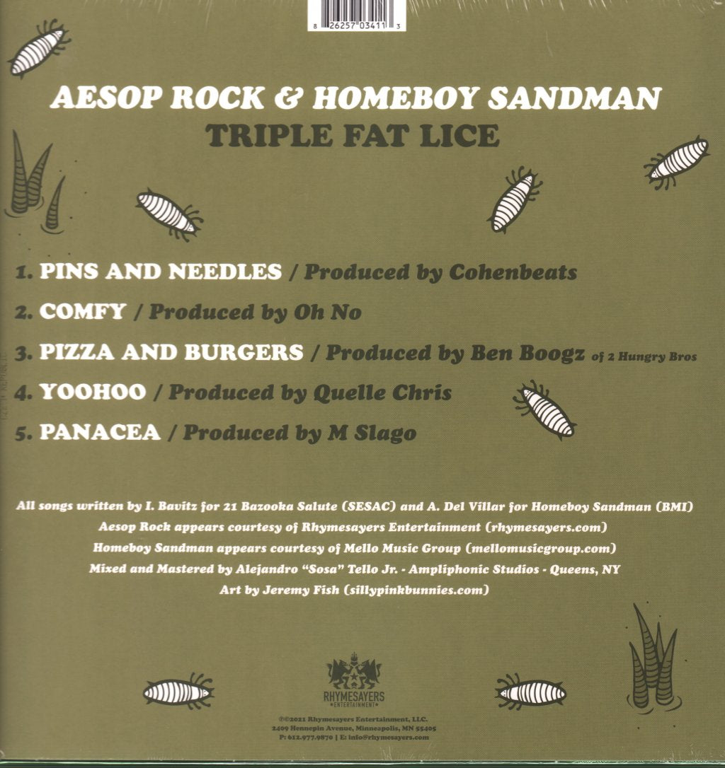 Aesop Rock and Homeboy Sandman - Triple Fat Lice - 12 Inch