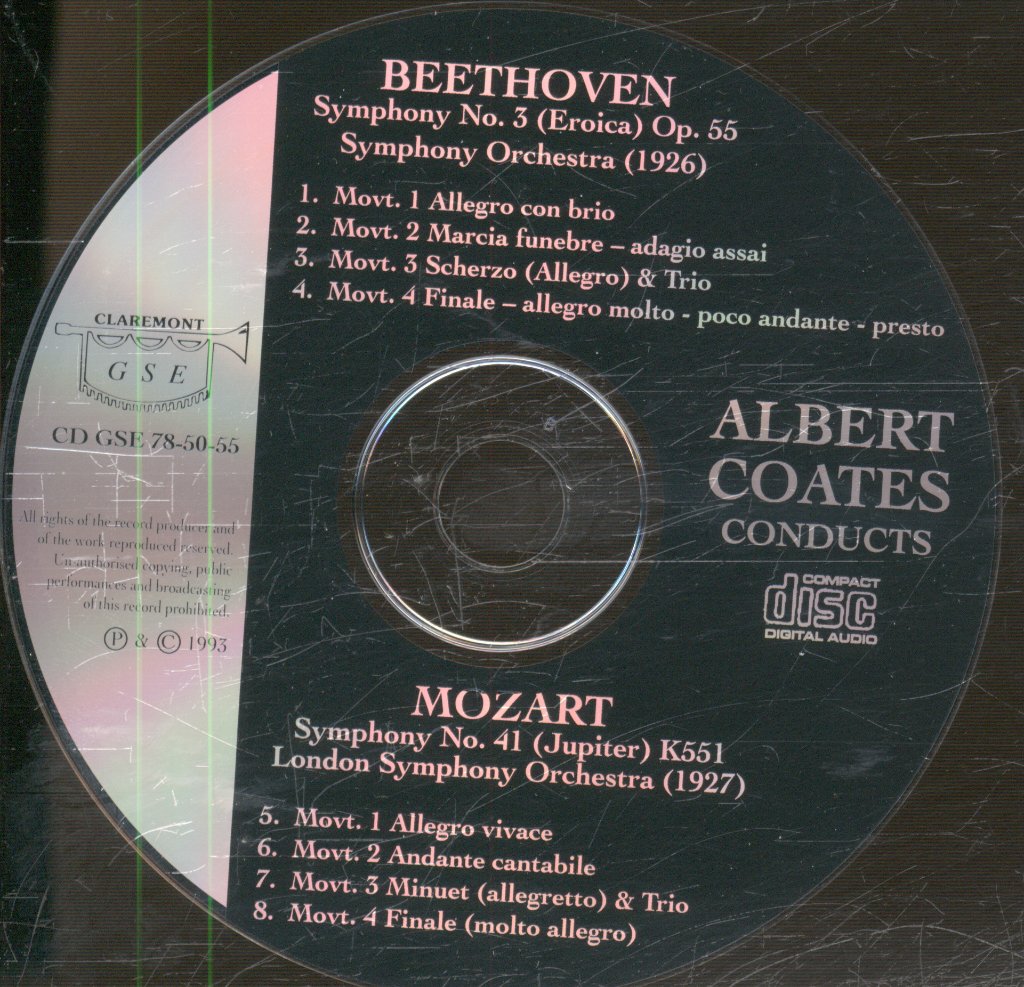 Albert Coates, The London Symphony Orchestra - Conducts Beethoven / Mozart - Cd