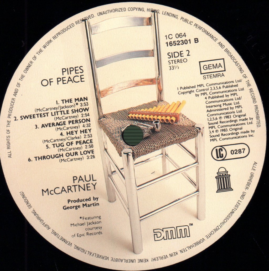 Paul McCartney - Pipes Of Peace - Lp