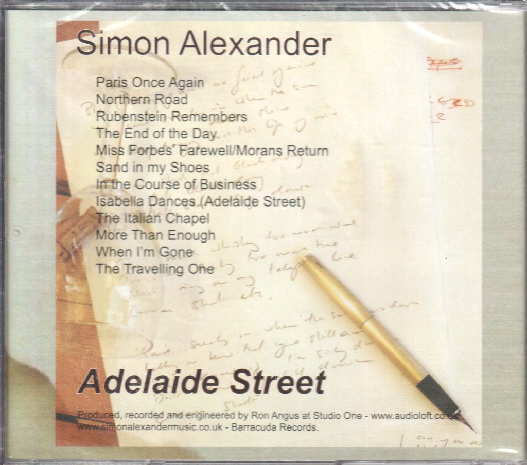 Simon Alexander - adelaide street - Cd