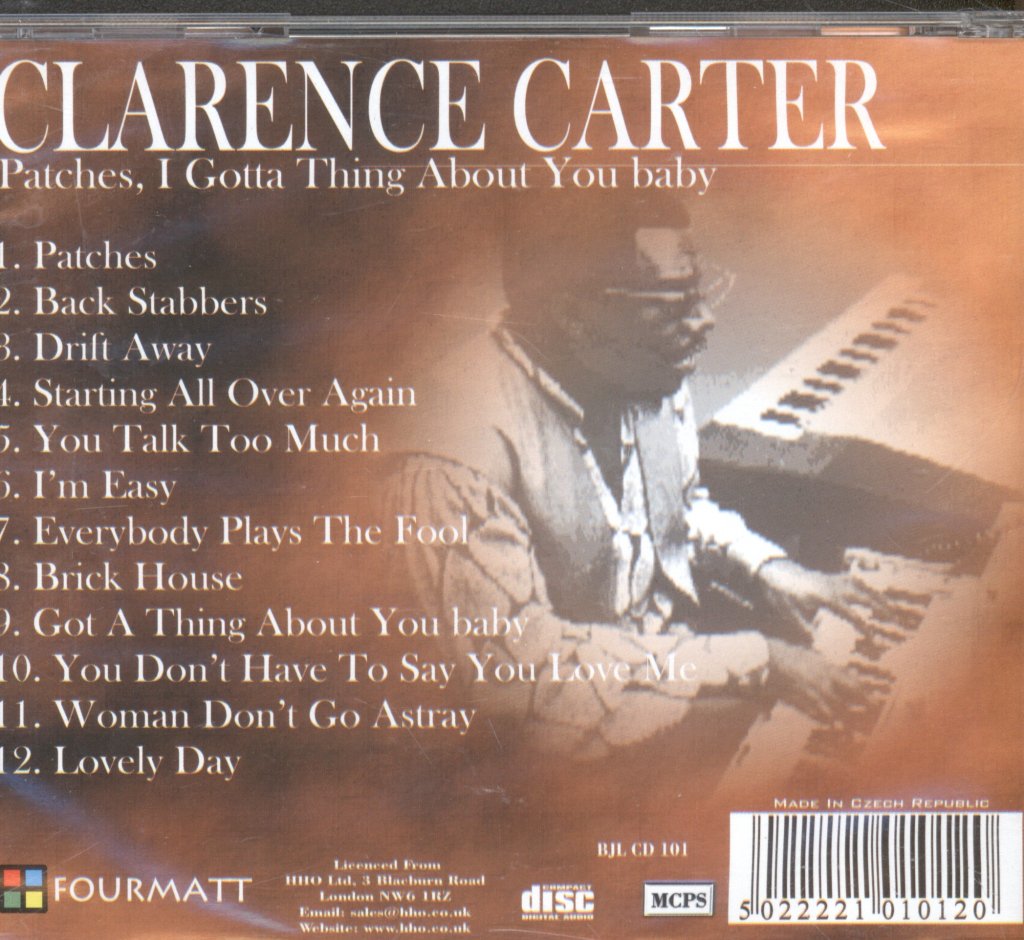 Clarence Carter - Peaches I Got A Thing About You Baby - Cd