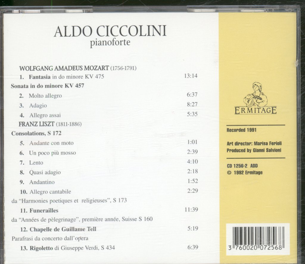 Aldo Ciccolini - Mozart - Liszt - Cd