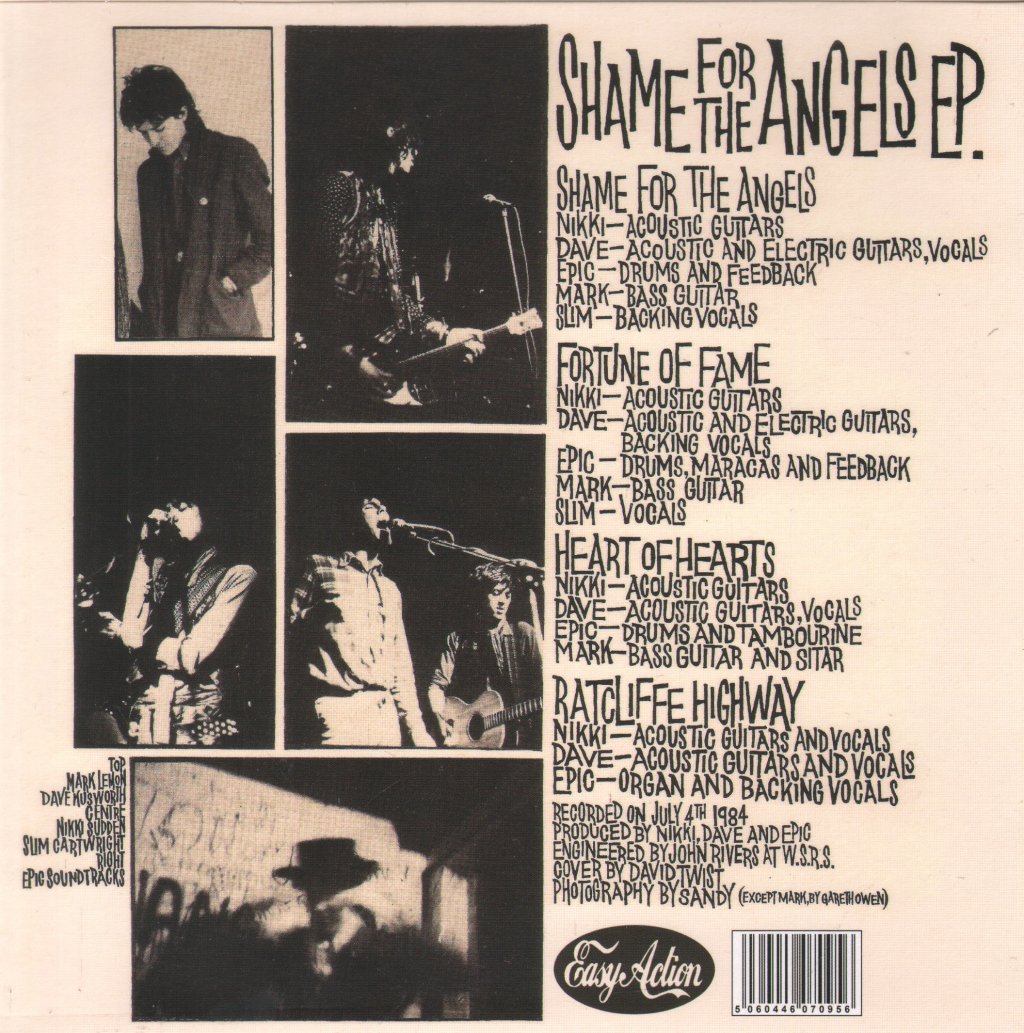 Nikki Sudden - Shame For The Angels EP - 7 Inch