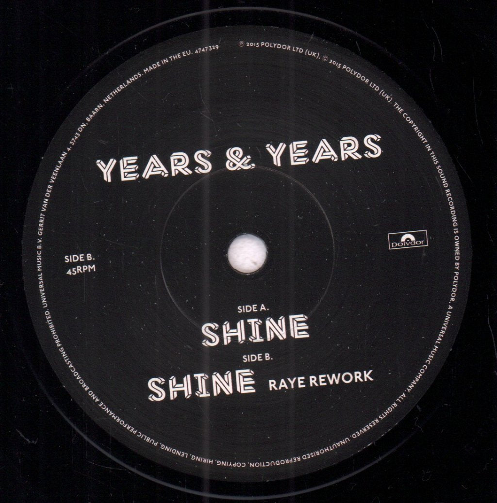 Years And Years (OLLY ALEXANDER) - Shine - 7 Inch