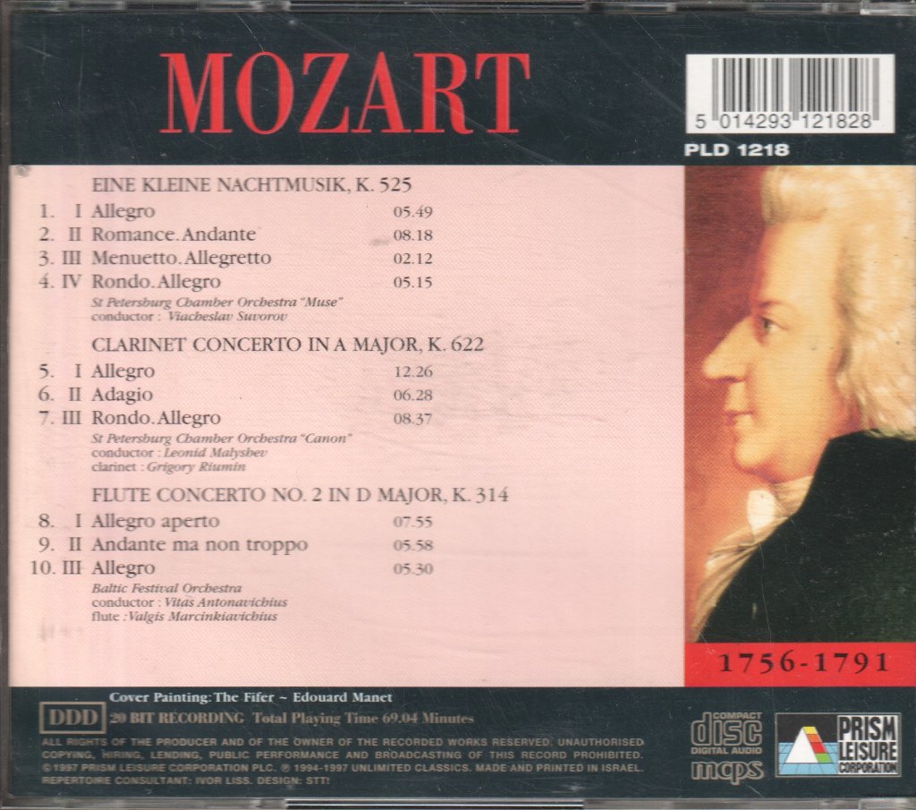 Wolfgang Amadeus Mozart - Eine Kleine Nachtmusik / Clarinet Concerto - Cd