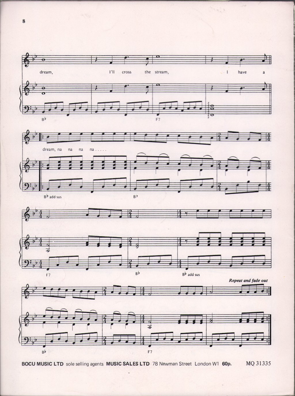 ABBA - I Have A Dream - Sheet Music