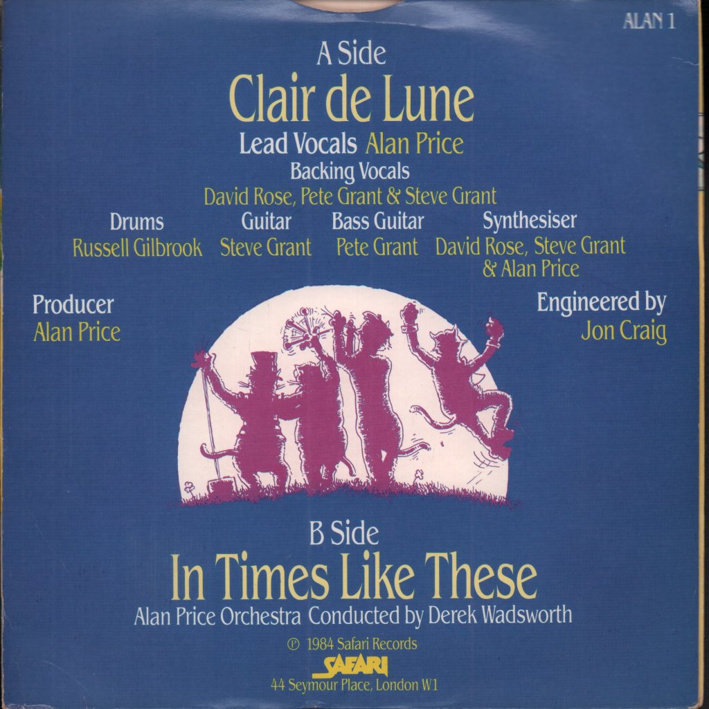 Alan Price - Clair De Lune - 7 Inch