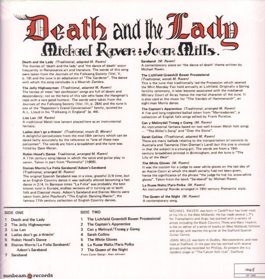 Michael Raven And Joan Mills - Death And The Lady - Lp