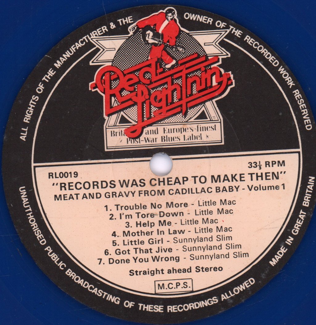 Meat And Gravy From Cadillac Baby - Volume 1 Records Was Cheap To Make Then - Lp