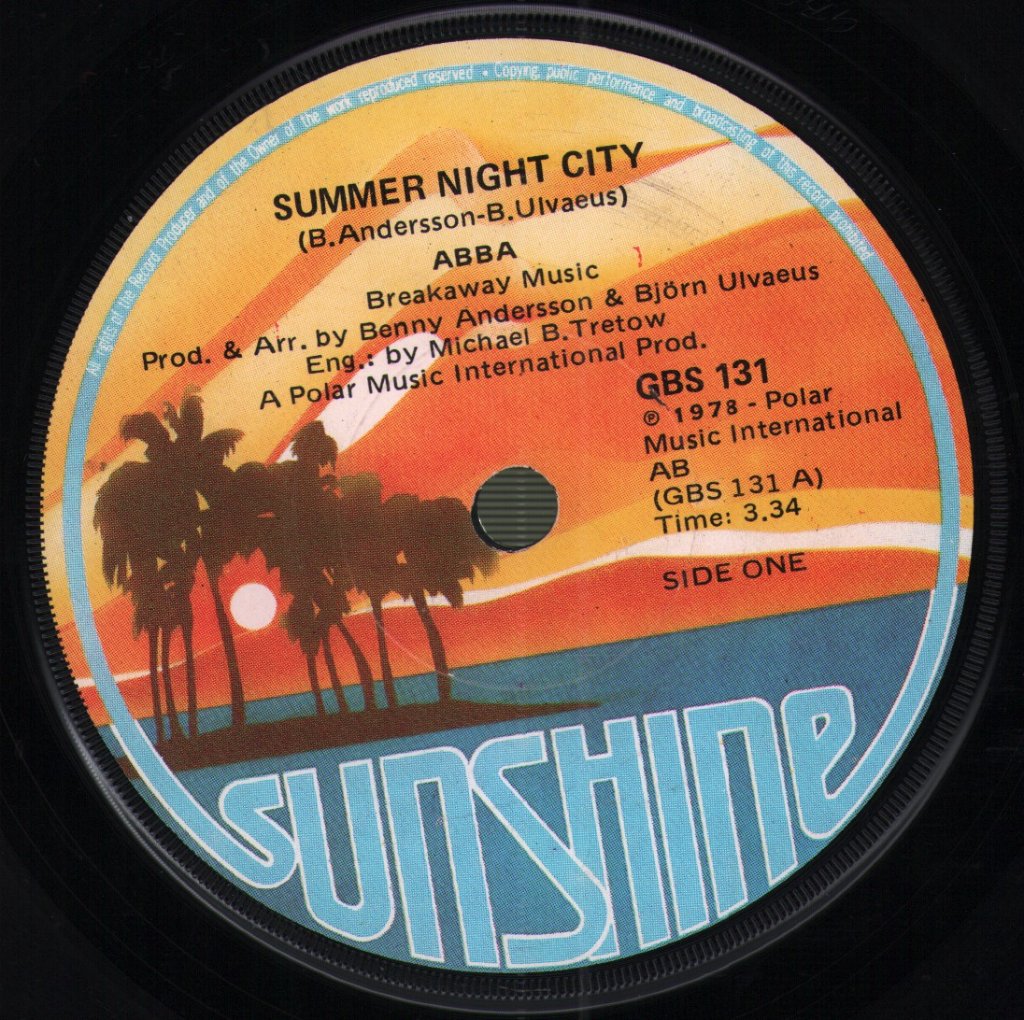 ABBA - Summer Night City - 7 Inch