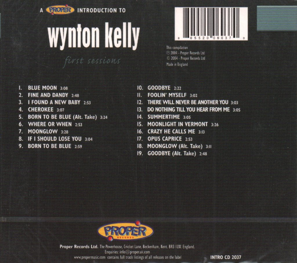 Wynton Kelly - First Sessions - Cd