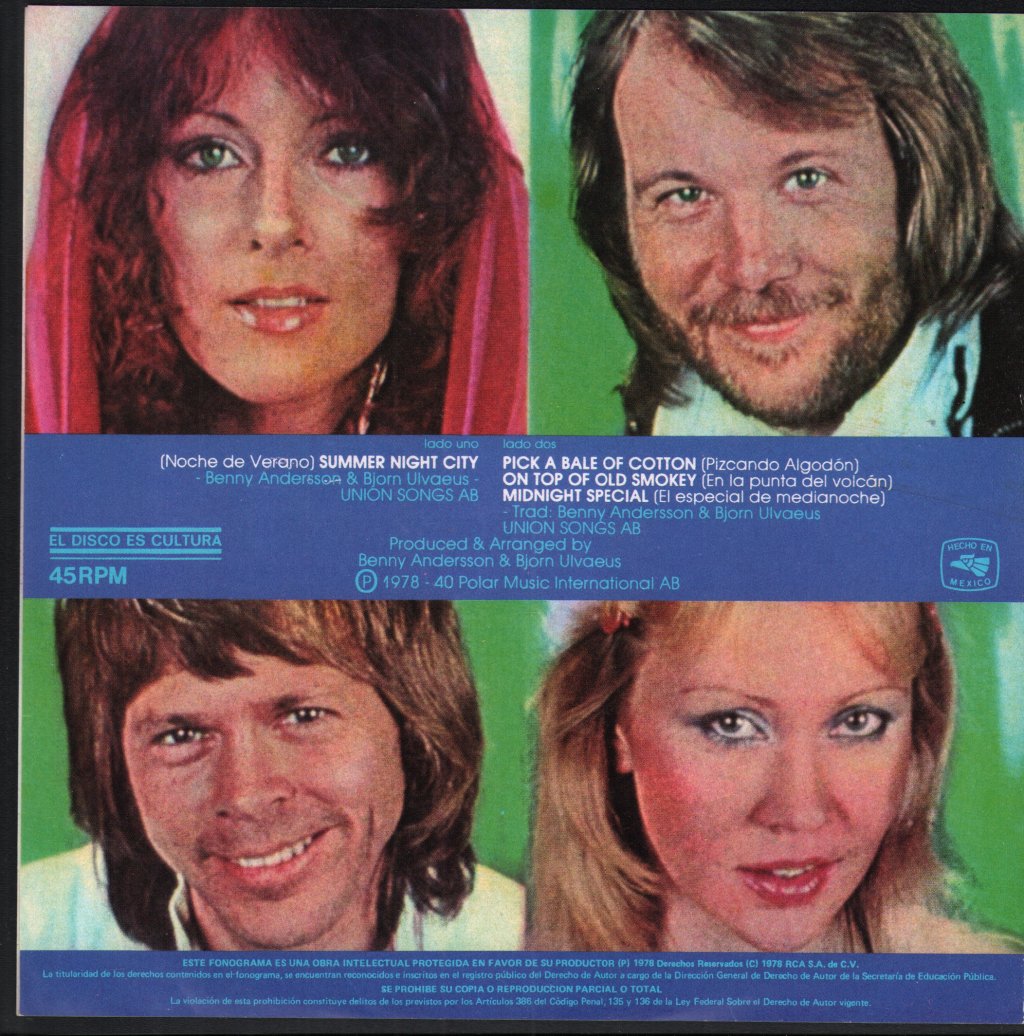 ABBA - Summer Night City - 7 Inch