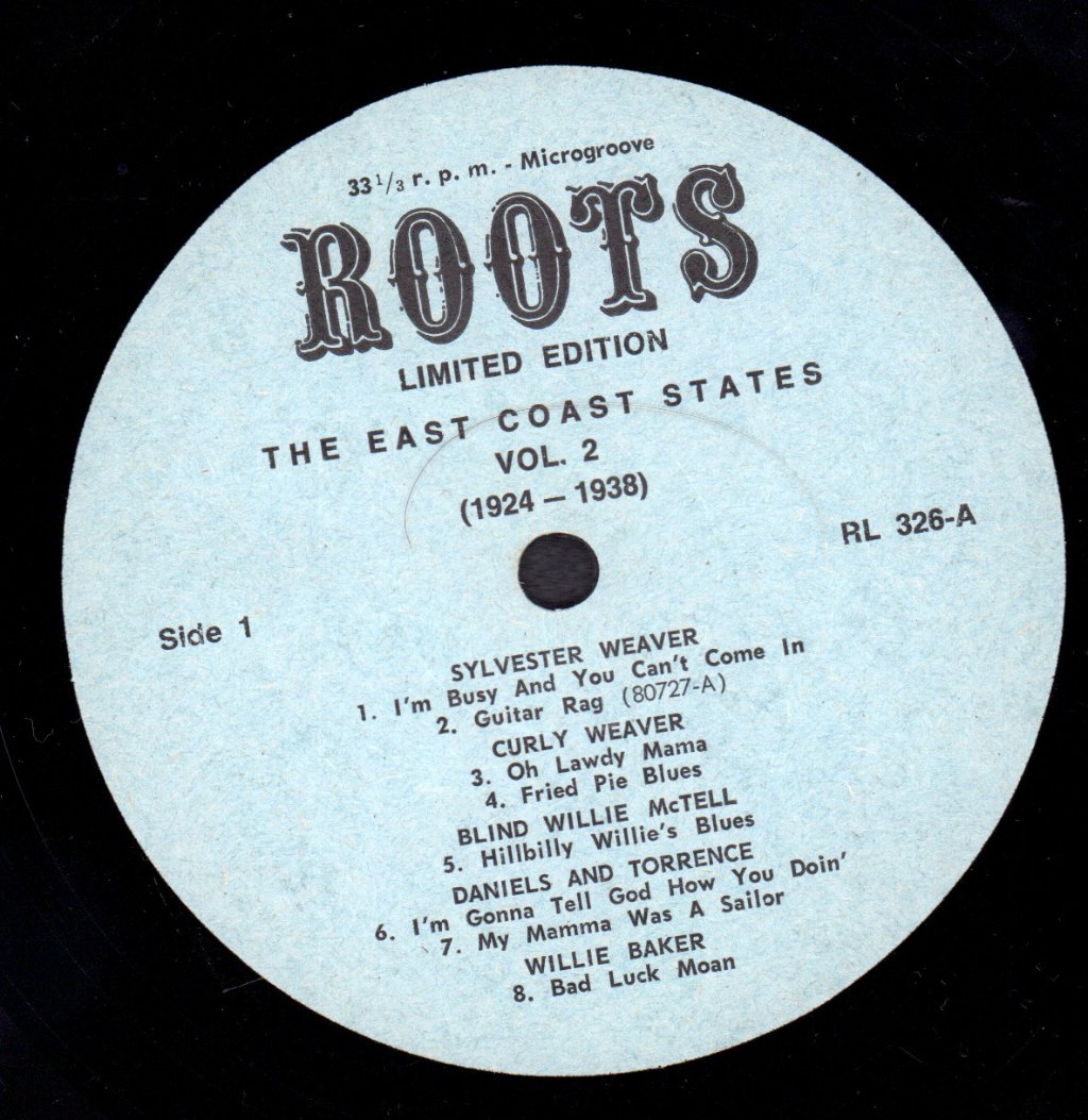 Various Artists - East Coast States Vol 2 - 1924-1938 - Lp