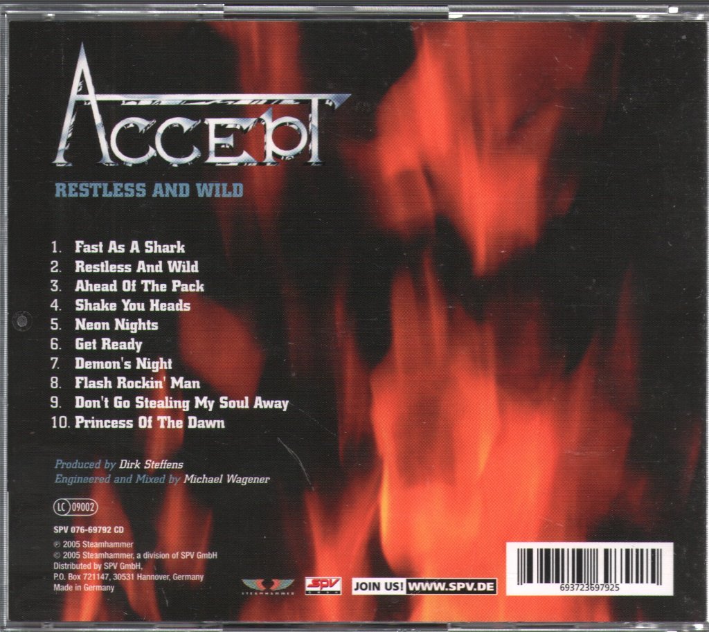 Accept - Restless And Wild - Cd