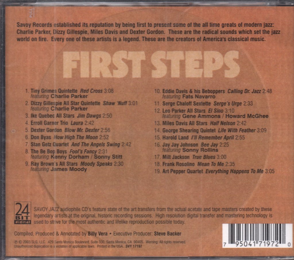 Various Artists - Savoy First Steps - Cd