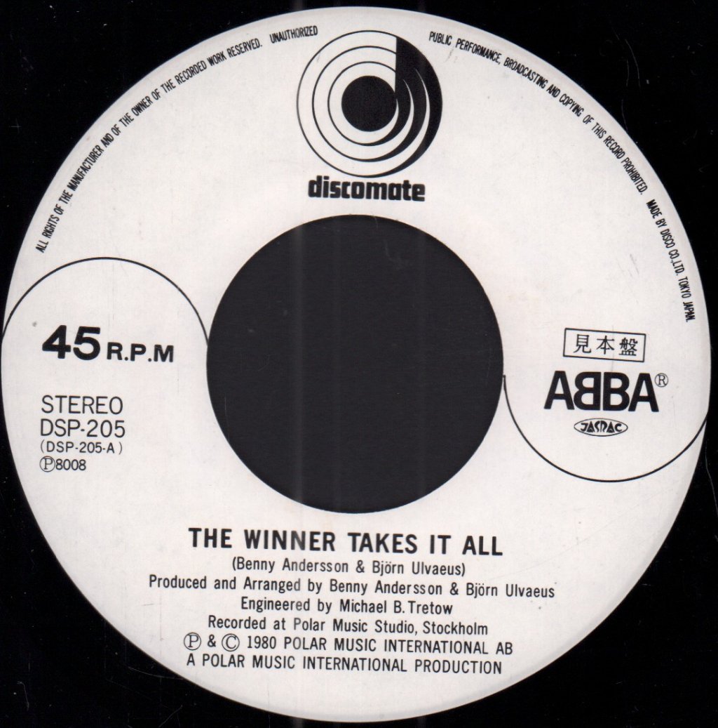 ABBA - Winner Takes It All / Elaine - 7 Inch