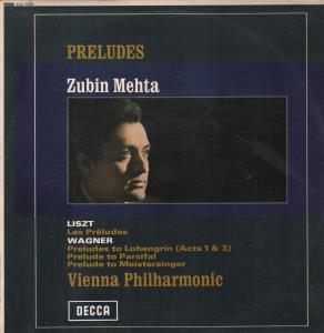 Zubin Mehta / Vienna Philharmonic Orchestra - Liszt / Wagner - Preludes - Lp