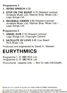 Eurythmics - Eurythmics - Cassette