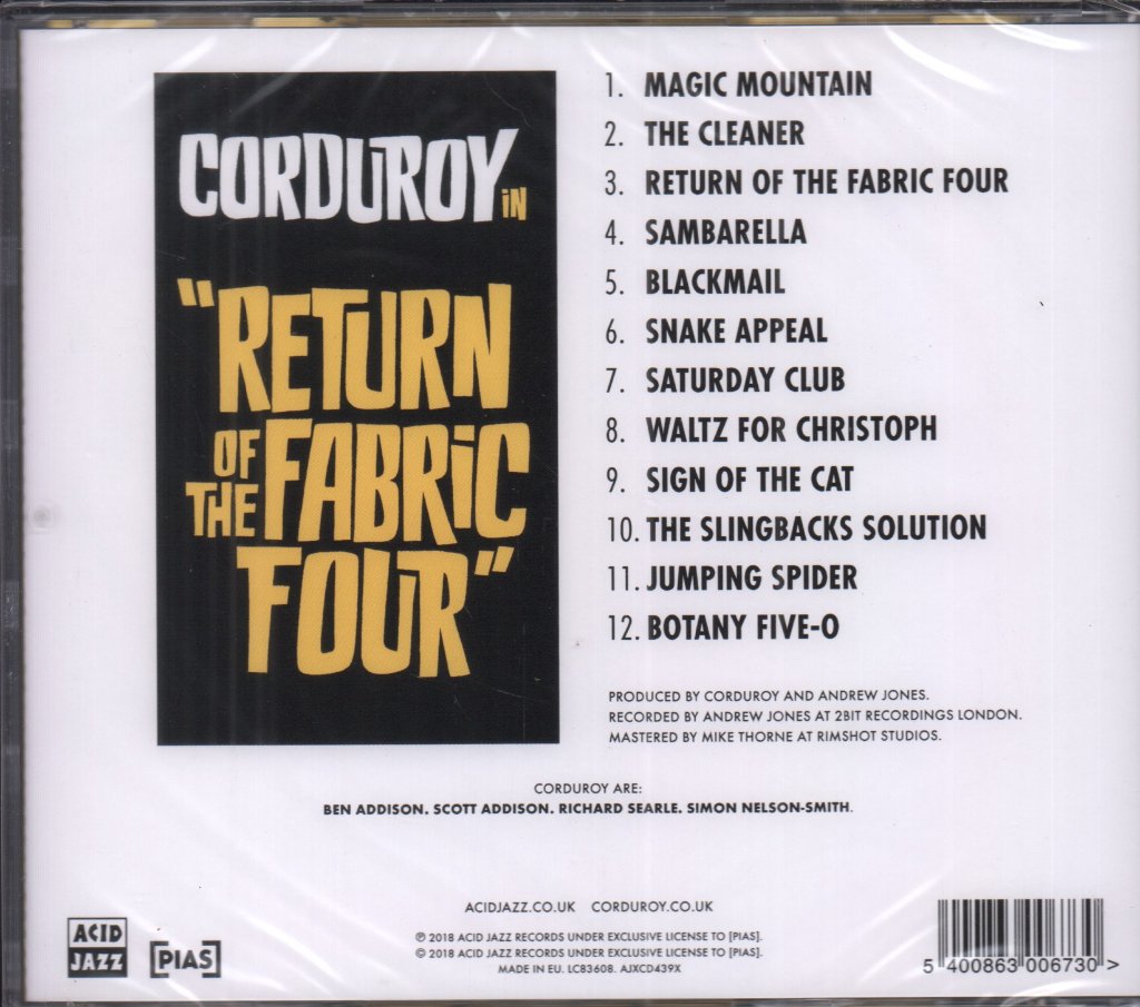 Corduroy - Return Of The Fabric Four - Cd