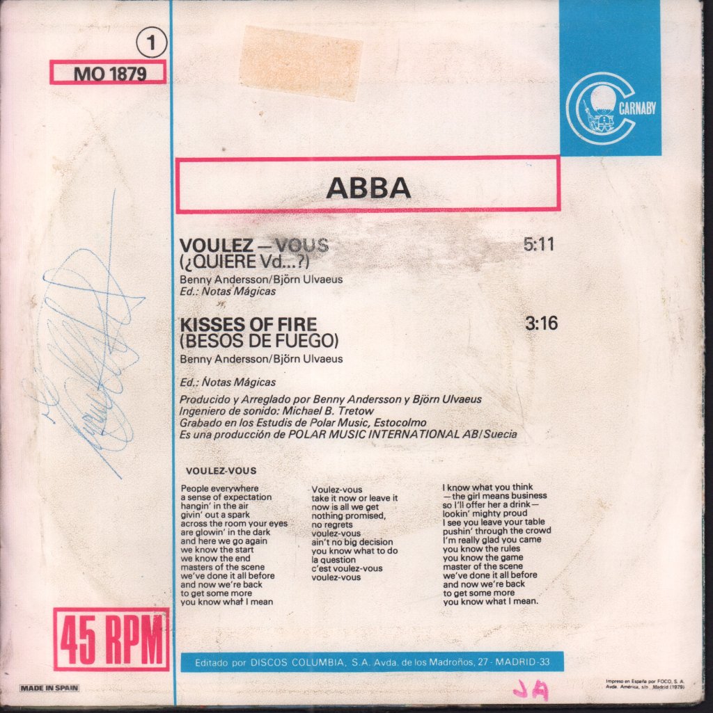 ABBA - Voulez Vous - 7 Inch