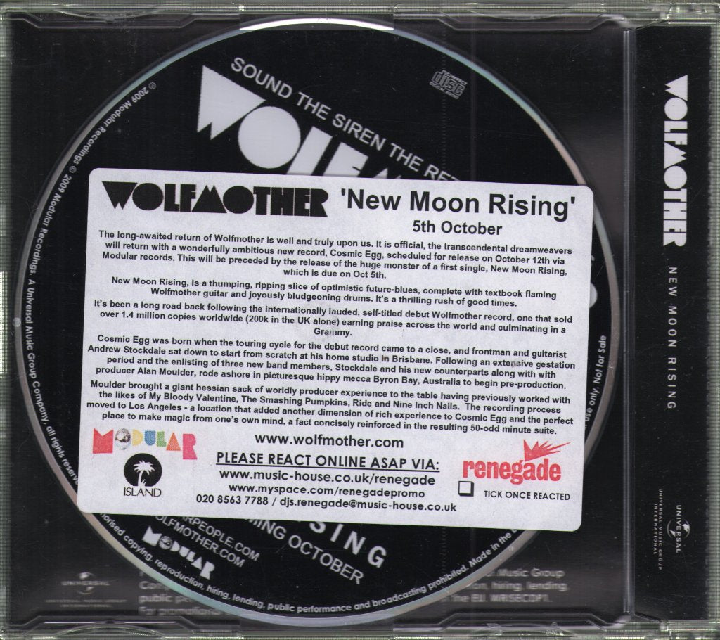 Wolfmother - New Moon Rising - Cd