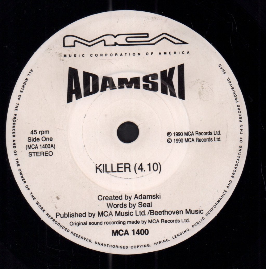 Adamski - Killer - 7 Inch