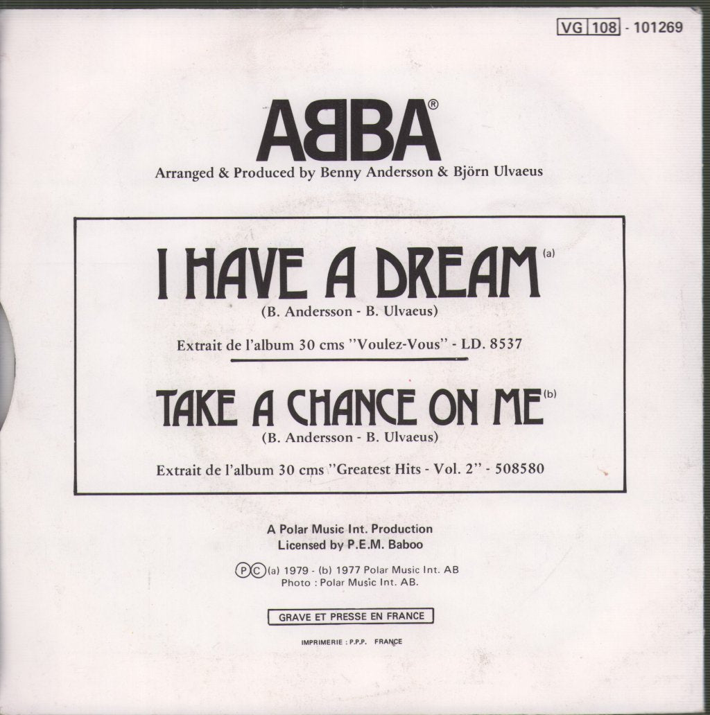 ABBA - I Have A Dream - 7 Inch