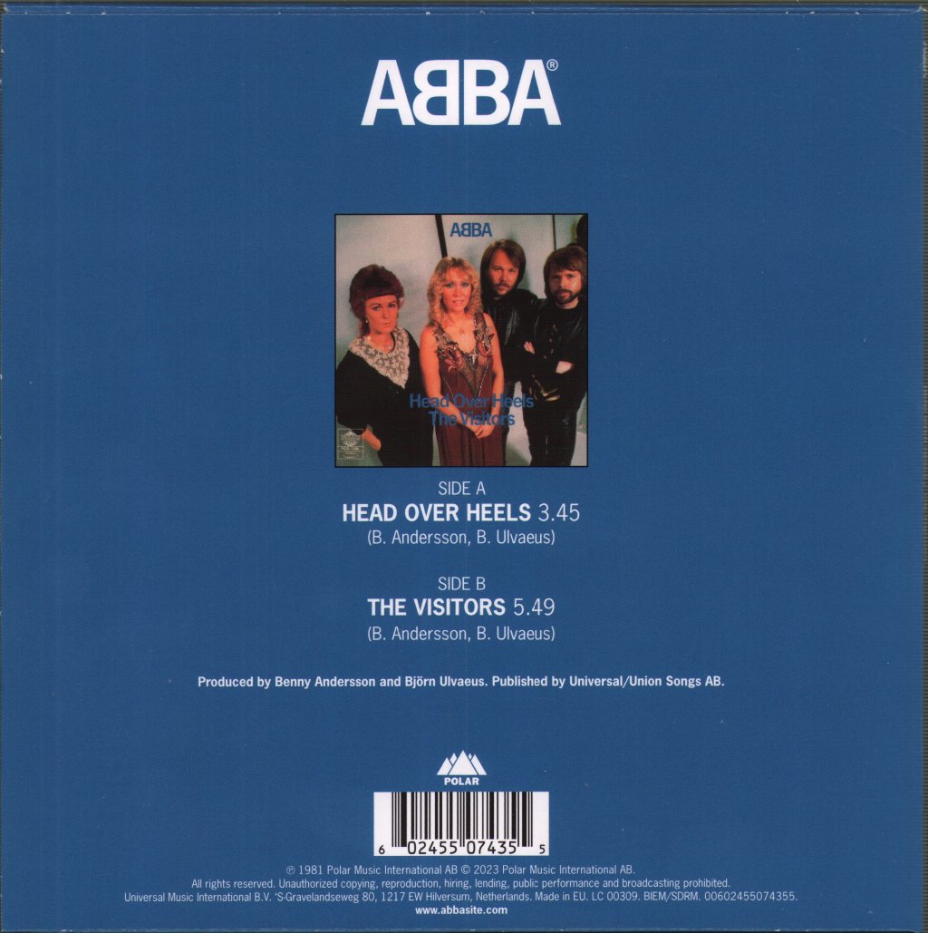 ABBA - Head Over Heels - 7 Inch