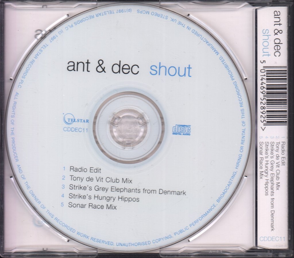 Ant And Dec - Shout - Cd