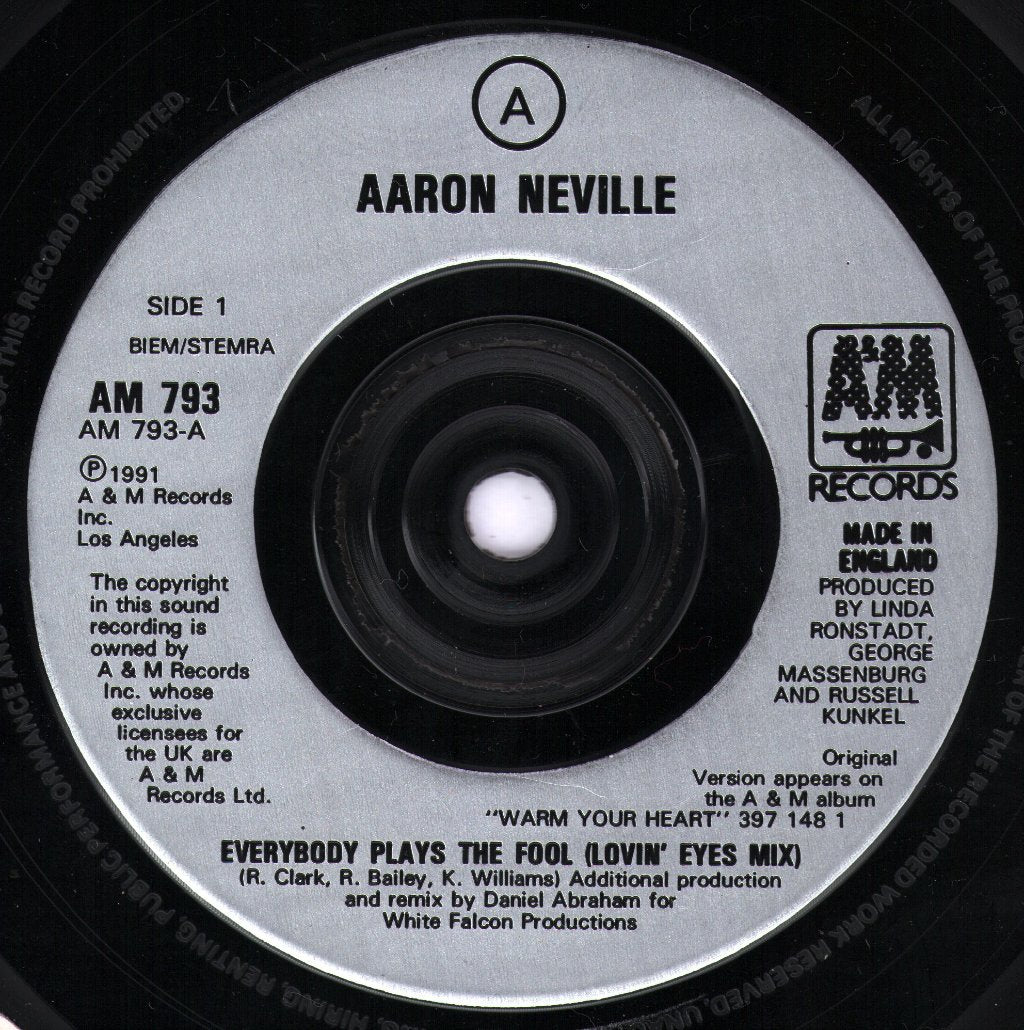 Aaron Neville - Everybody Plays The Fool - 7 Inch