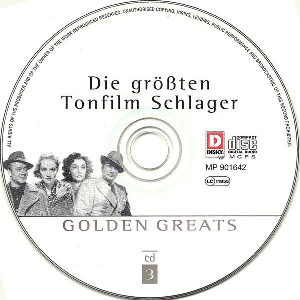 Various Artists - Die Grössten Tonfilm Schlager - Golden Greats - Triple Cd