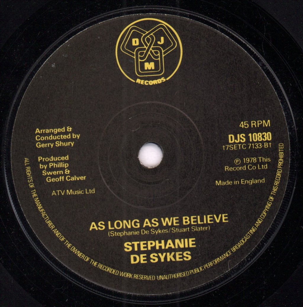 Stephanie De Sykes - Nothing Goes Right - 7 Inch