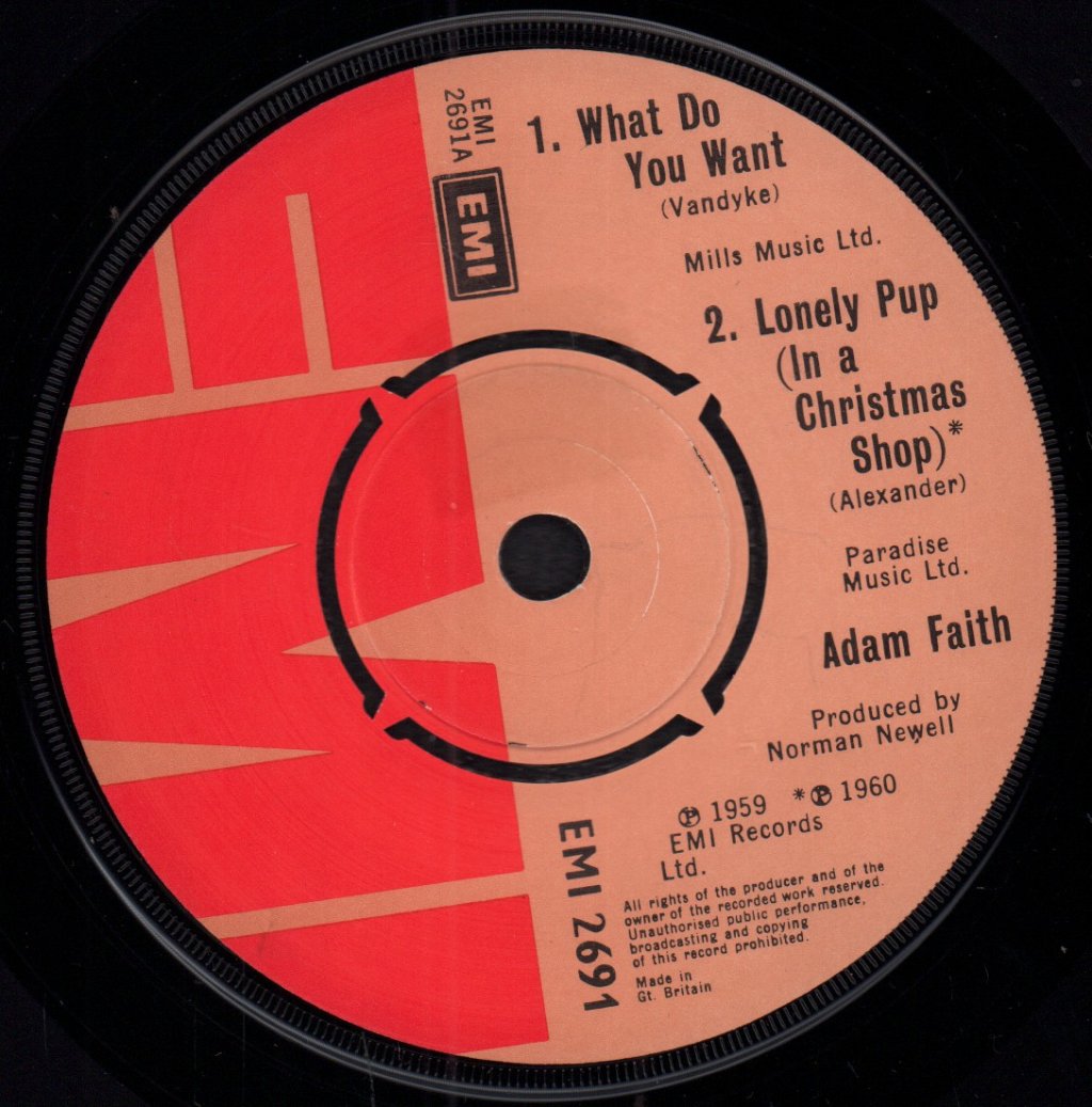 Adam Faith - What Do You Want - 7 Inch