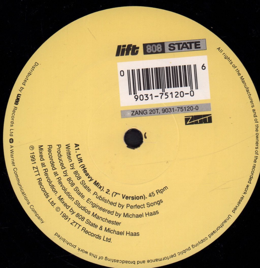 808 State - Lift - 12 Inch