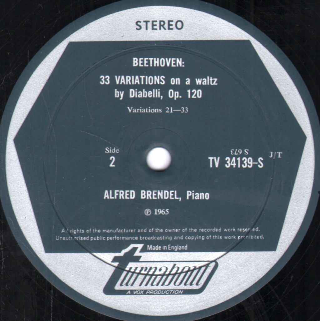 Alfred Brendel - Plays Beethoven - Diabelli Variations - Lp