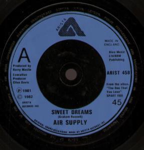 Air Supply - Sweet Dreams - 7 Inch