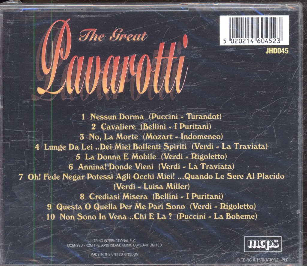 Luciano Pavarotti - Great Pavarotti - Cd