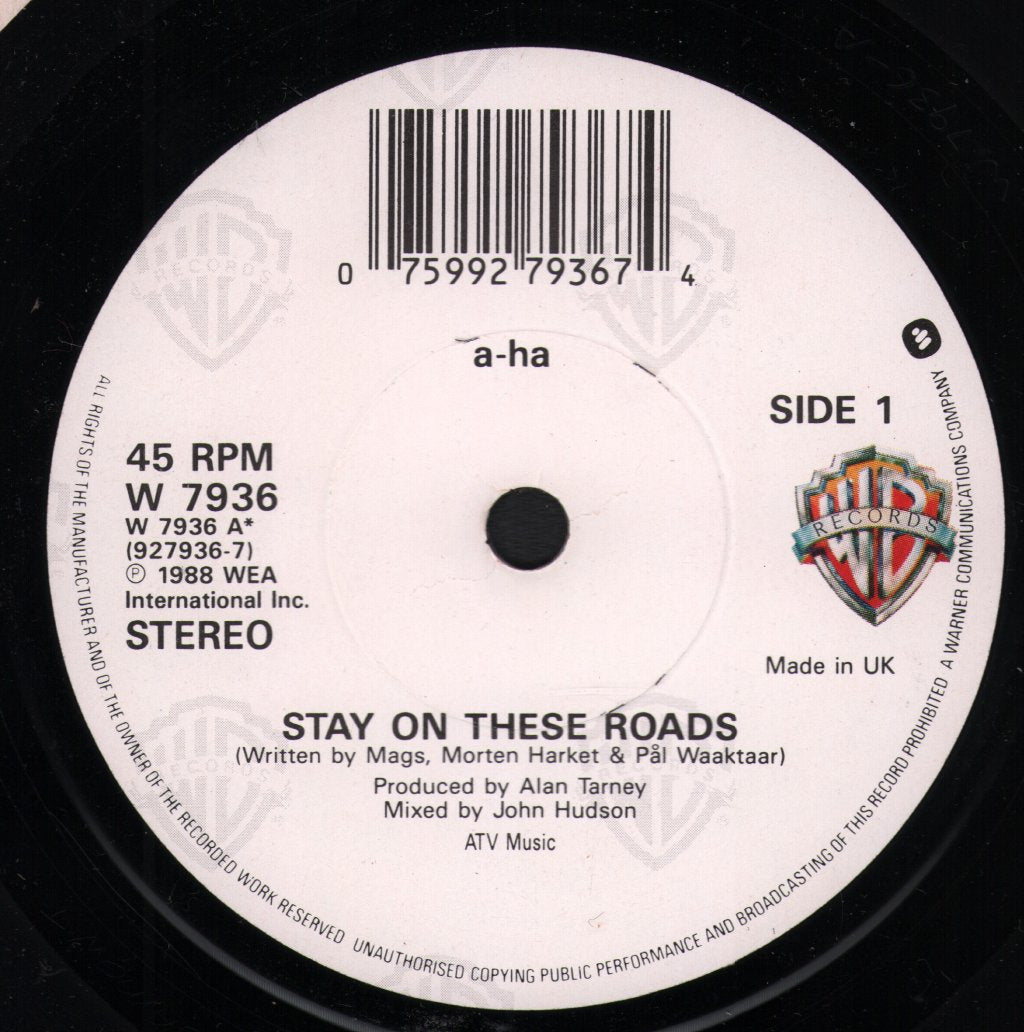 A-Ha - Stay On These Roads - 7 Inch