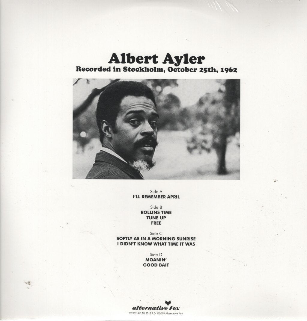 Albert Ayler - Recorded In Stockholm October 25Th 1962 - Double Lp