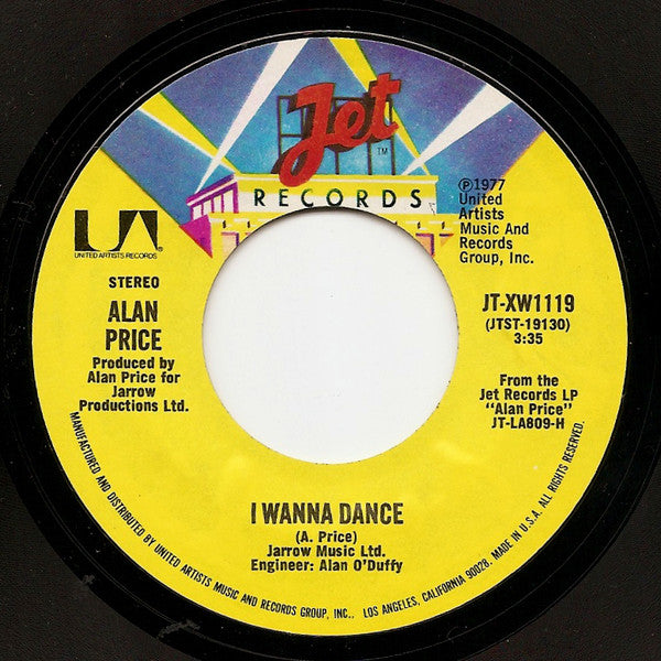 Alan Price - I Wanna Dance / Just For You - 7 Inch