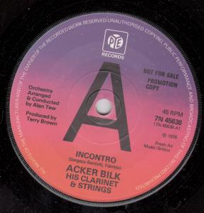 Acker Bilk His Clarinet And Strings - Incontro - 7 Inch