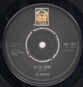 Aj Webber - La La Song - 7 Inch