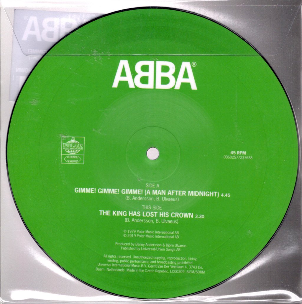 ABBA - Gimme Gimme Gimme (A Man After Midnight) - 7 Inch