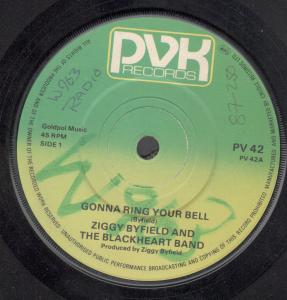 Ziggy Byfield And The Blackheart Band - Gonna Ring Your Bell - 7 Inch